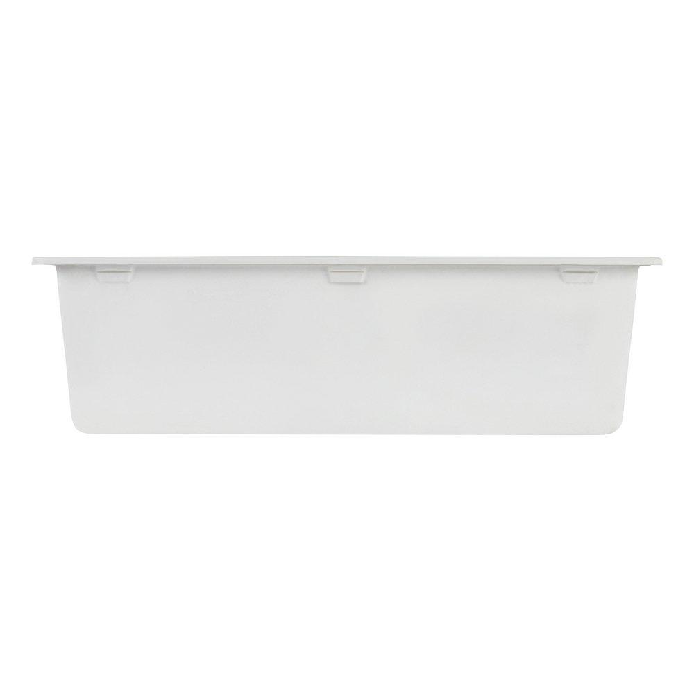 Signature Hardware White 33 x 22 in. No Hole Composite Single Bowl Dual Mount Kitchen Sink 