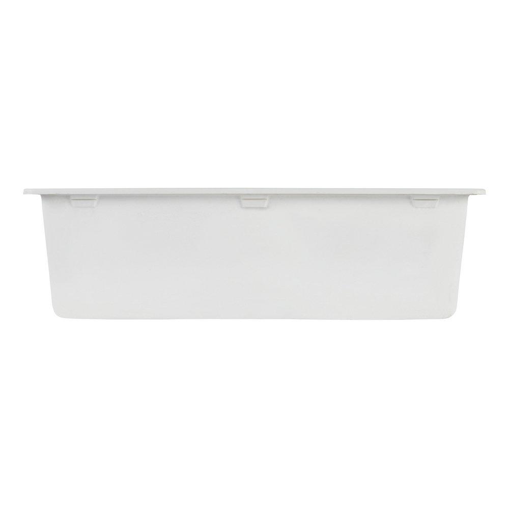 Signature Hardware White 33 x 22 in. No Hole Composite Single Bowl Dual Mount Kitchen Sink 