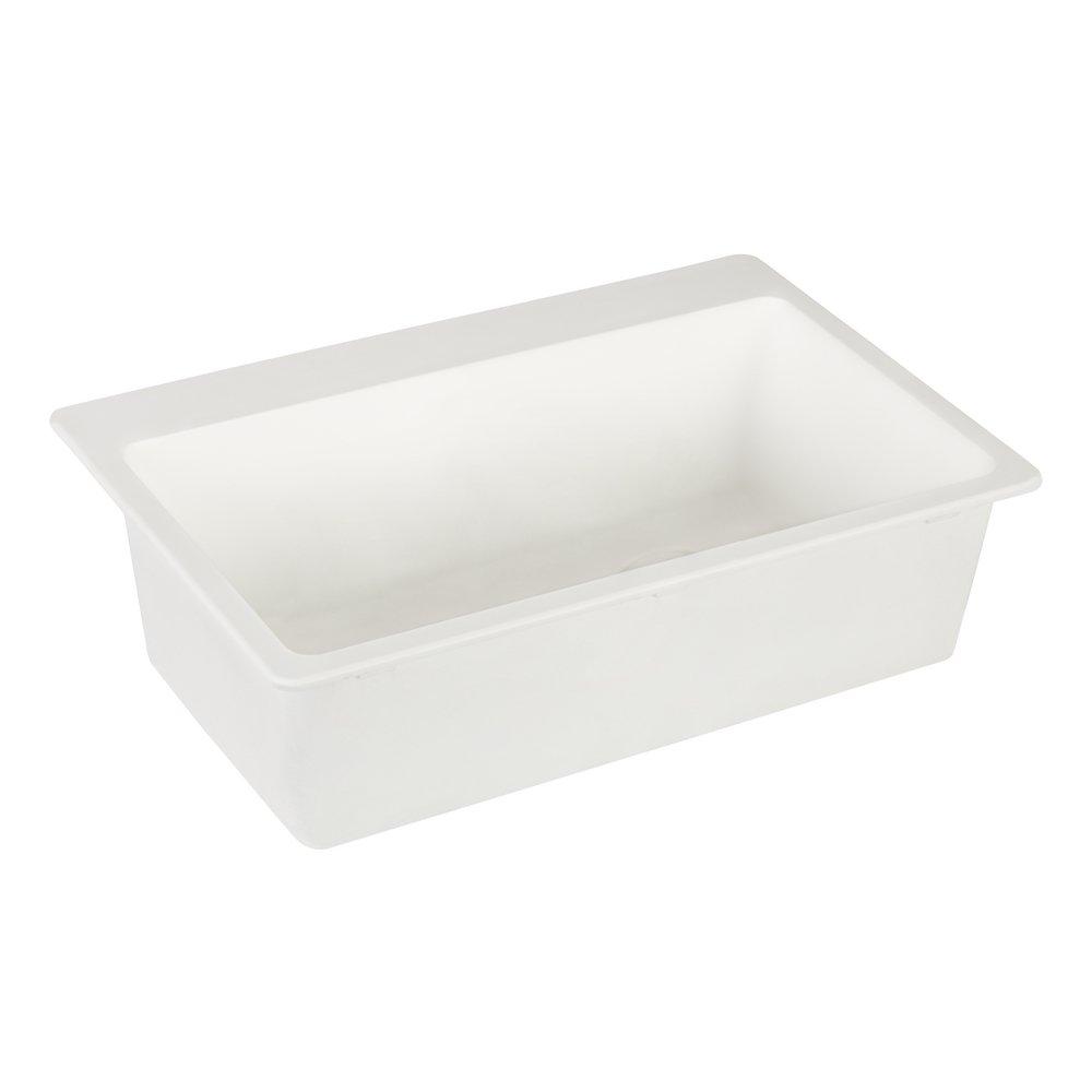 Signature Hardware White 33 x 22 in. No Hole Composite Single Bowl Dual Mount Kitchen Sink 