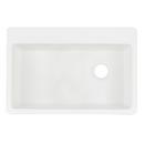 Signature Hardware White 33 x 22 in. No Hole Composite Single Bowl Dual Mount Kitchen Sink 