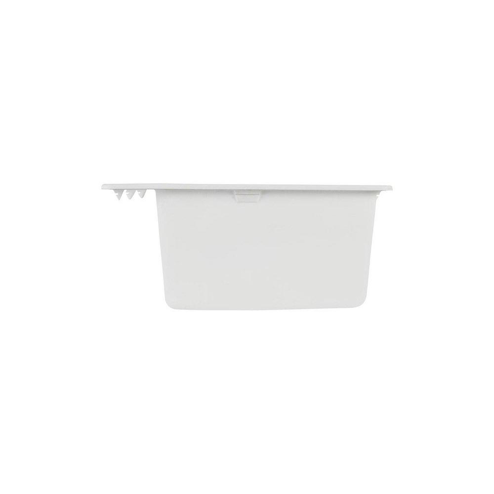 Signature Hardware White 33 x 22 in. No Hole Composite Single Bowl Dual Mount Kitchen Sink 