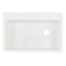 Signature Hardware White 33 x 22 in. No Hole Composite Single Bowl Dual Mount Kitchen Sink 