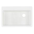 Signature Hardware White 33 x 22 in. No Hole Composite Single Bowl Dual Mount Kitchen Sink 