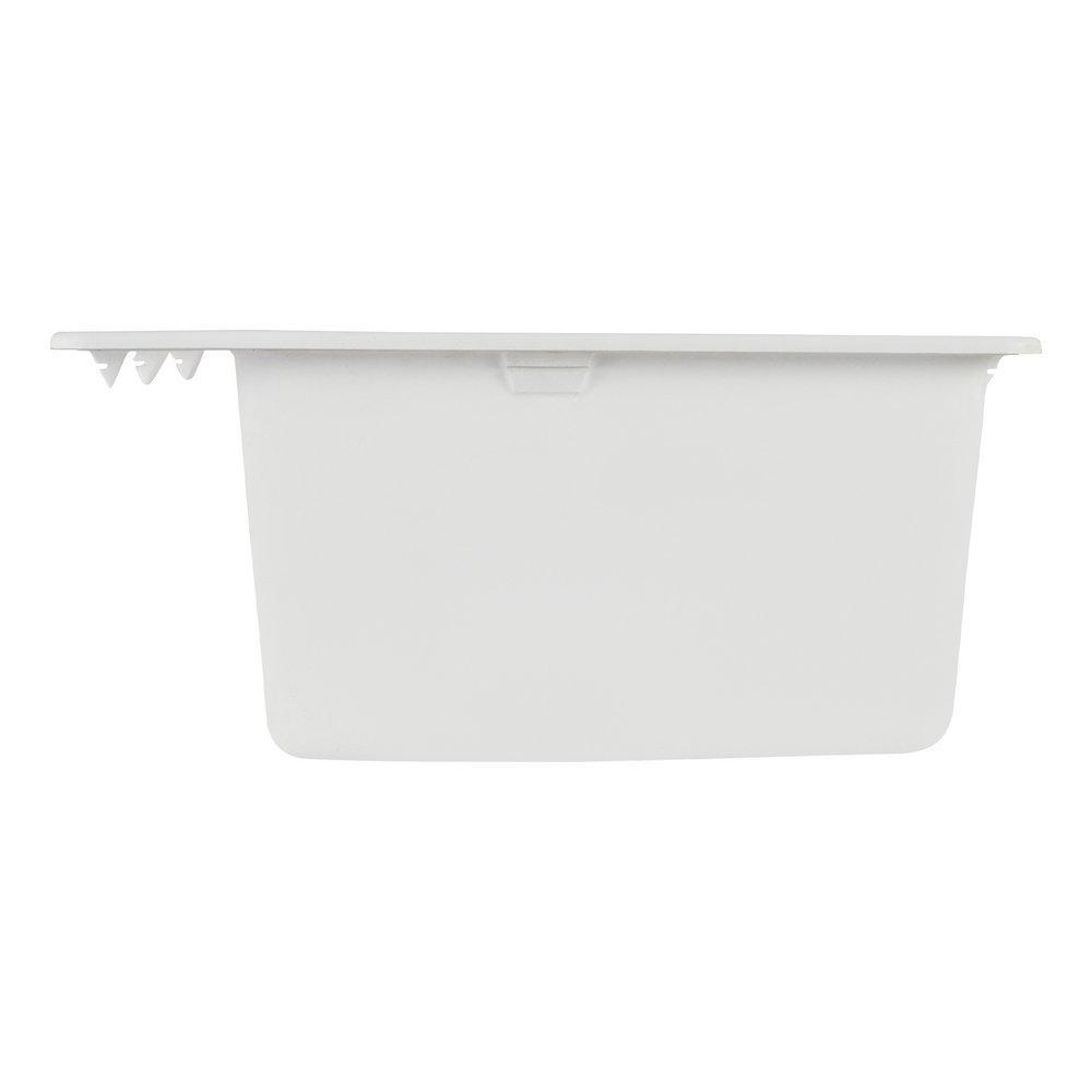 Signature Hardware White 33 x 22 in. No Hole Composite Single Bowl Dual Mount Kitchen Sink 
