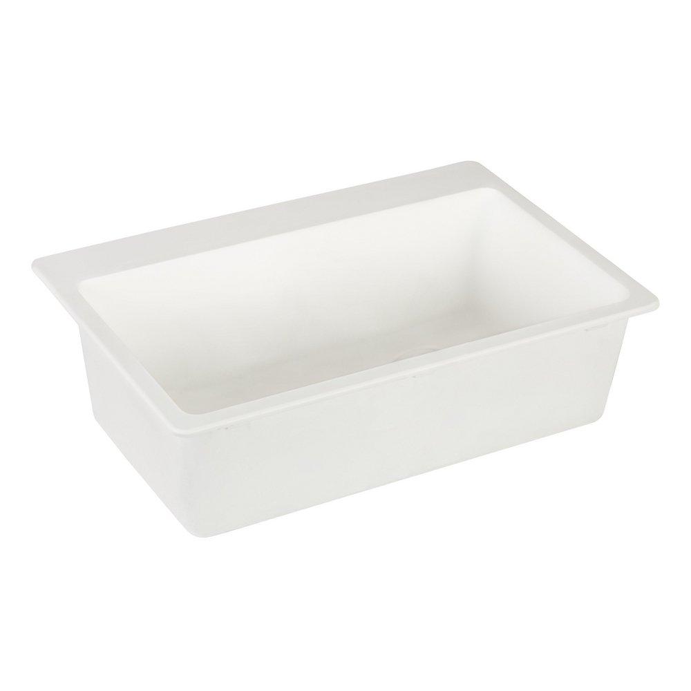 Signature Hardware White 33 x 22 in. No Hole Composite Single Bowl Dual Mount Kitchen Sink 