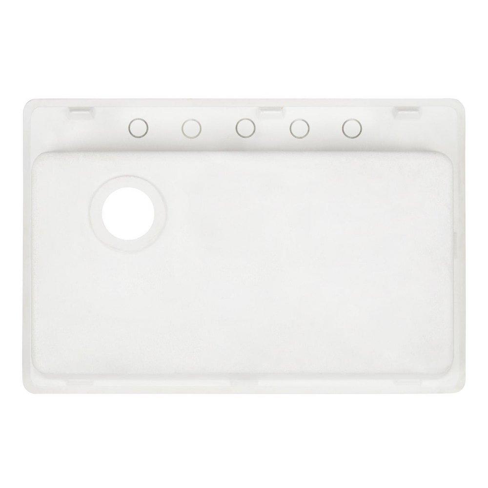 Signature Hardware White 33 x 22 in. No Hole Composite Single Bowl Dual Mount Kitchen Sink 