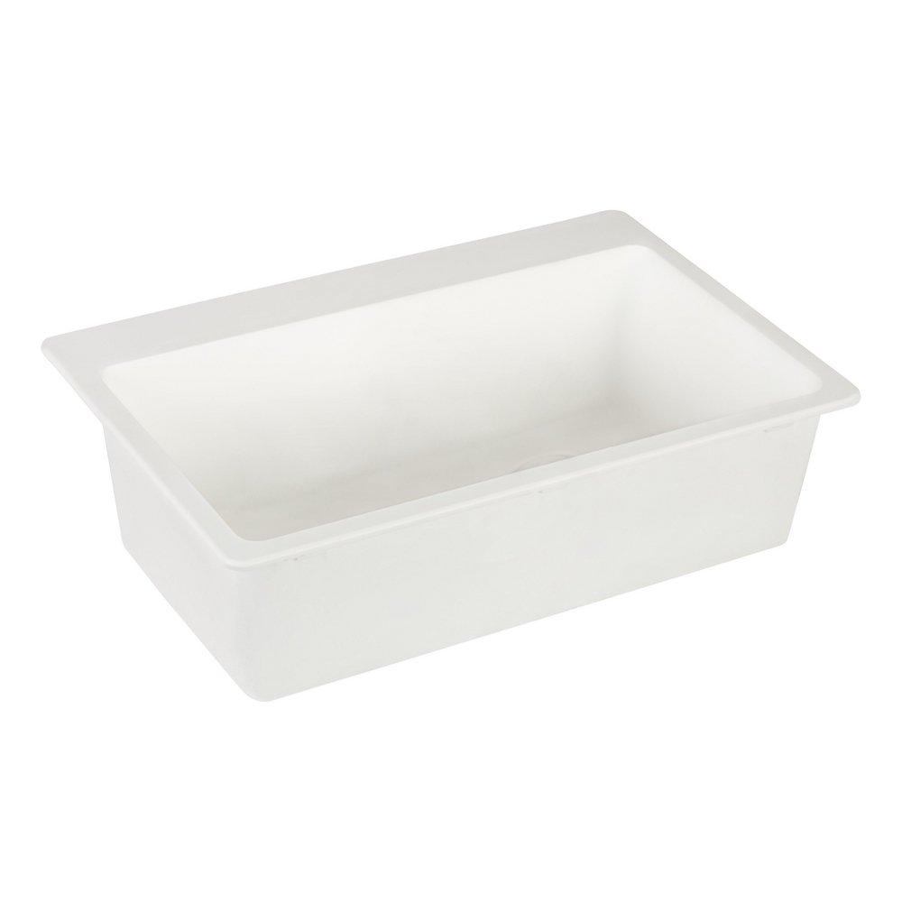 Signature Hardware White 33 x 22 in. No Hole Composite Single Bowl Dual Mount Kitchen Sink 