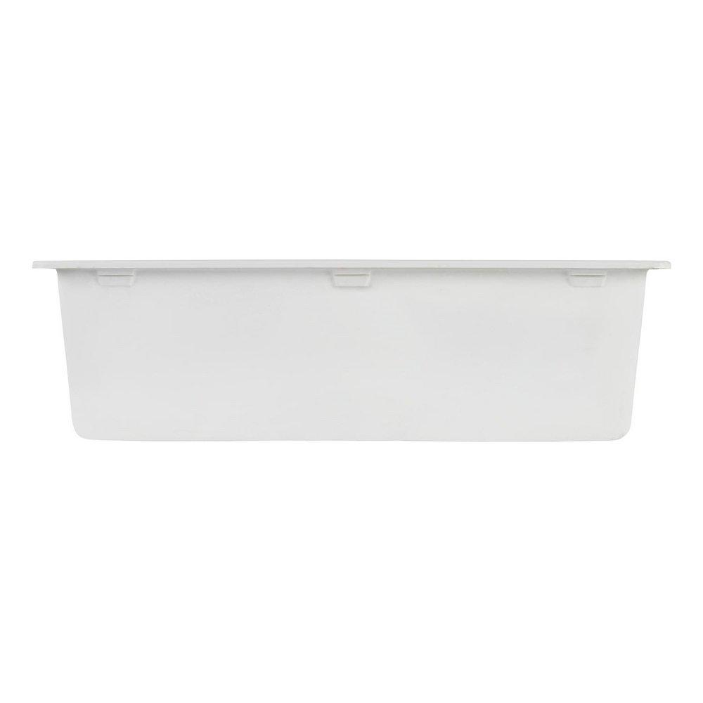 Signature Hardware White 33 x 22 in. No Hole Composite Single Bowl Dual Mount Kitchen Sink 
