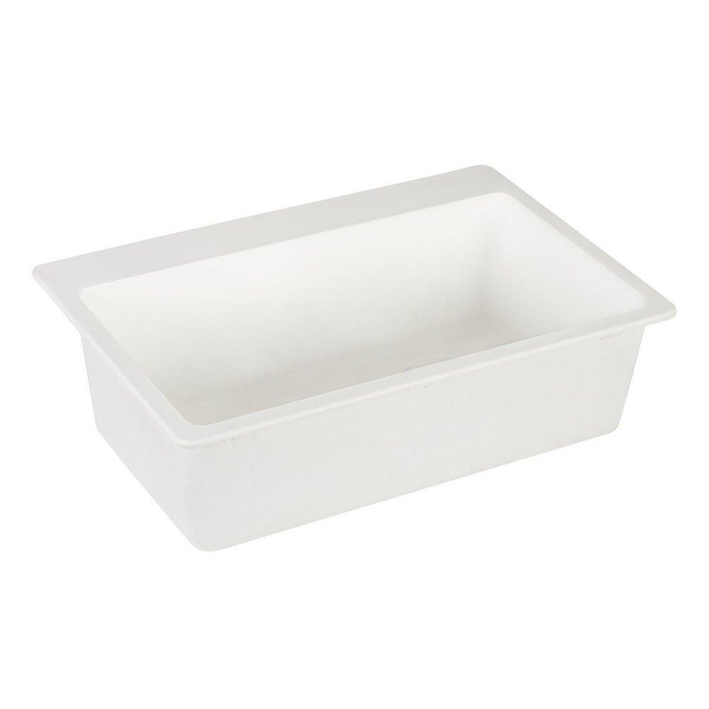 Signature Hardware White 33 x 22 in. No Hole Composite Single Bowl Dual Mount Kitchen Sink 