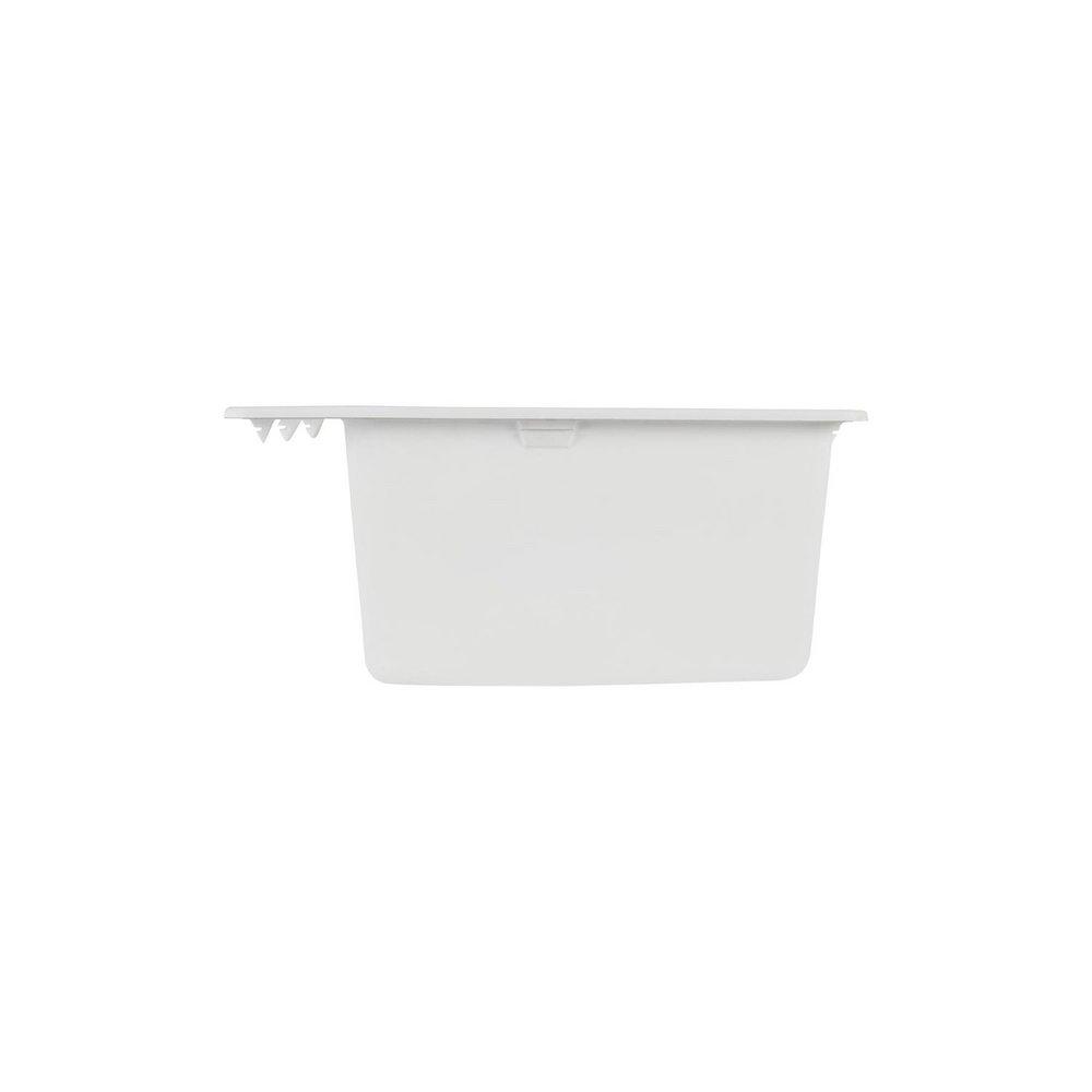 Signature Hardware White 33 x 22 in. No Hole Composite Single Bowl Dual Mount Kitchen Sink 