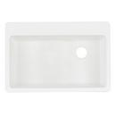 Signature Hardware White 33 x 22 in. No Hole Composite Single Bowl Dual Mount Kitchen Sink 