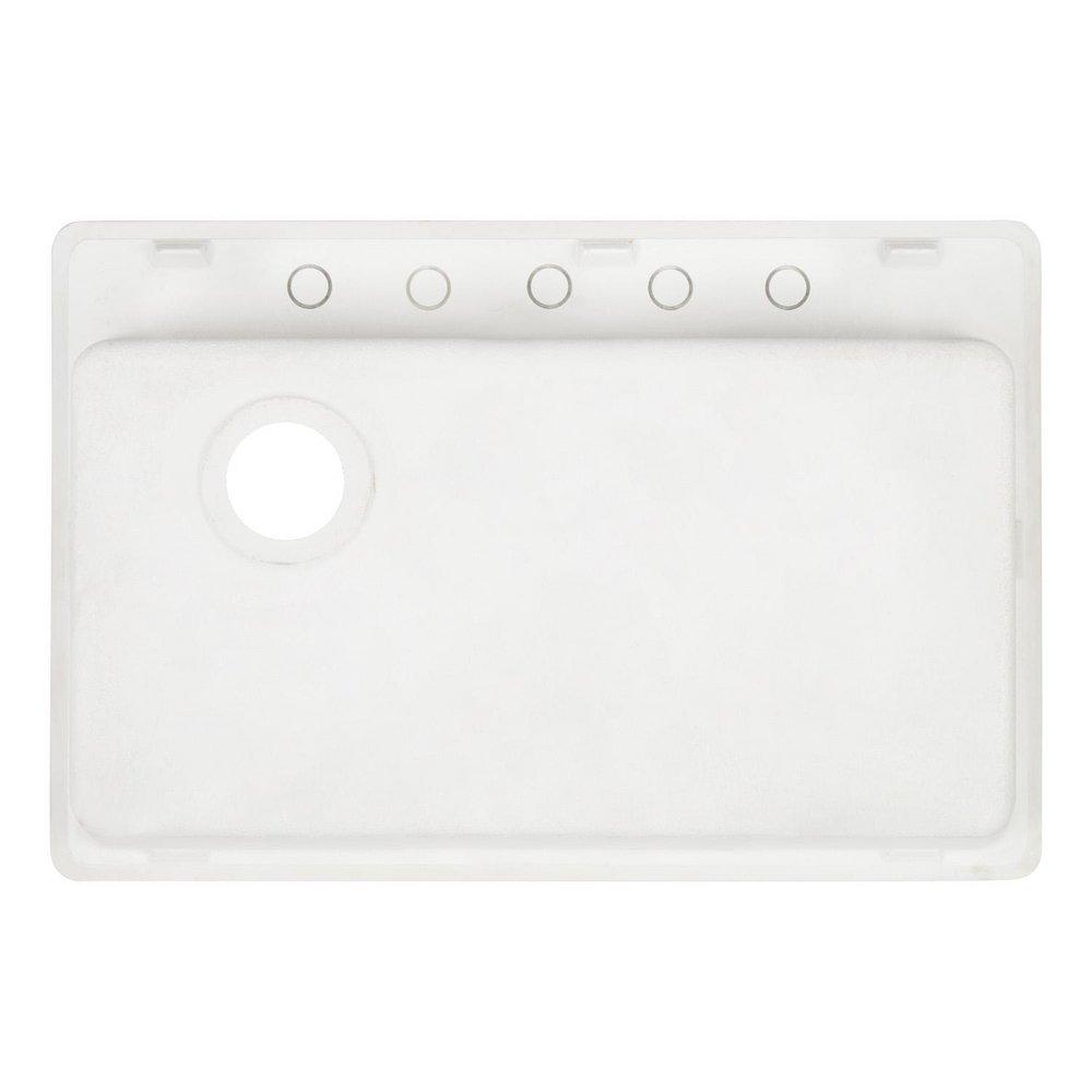 Signature Hardware White 33 x 22 in. No Hole Composite Single Bowl Dual Mount Kitchen Sink 