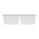 Signature Hardware White 33 x 22 in. No Hole Composite Double Bowl Dual Mount Kitchen Sink 