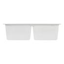 Signature Hardware White 33 x 22 in. No Hole Composite Double Bowl Dual Mount Kitchen Sink 