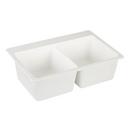 Signature Hardware White 33 x 22 in. No Hole Composite Double Bowl Dual Mount Kitchen Sink 