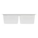 Signature Hardware White 33 x 22 in. No Hole Composite Double Bowl Dual Mount Kitchen Sink 