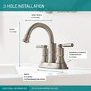Peerless&reg; Brushed Nickel Two Handle Lever Deck Mount Service Faucet 