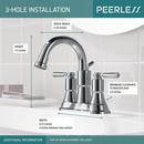 Peerless&reg; Polished Chrome Two Handle Lever Deck Mount Service Faucet 