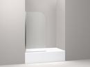 57 x 31-1/2 in. Frameless Screen Shower Door in Bright Polished Silver