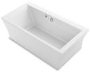 KOHLER White 72 x 36-1/16 in. Freestanding Bathtub Center Drain 