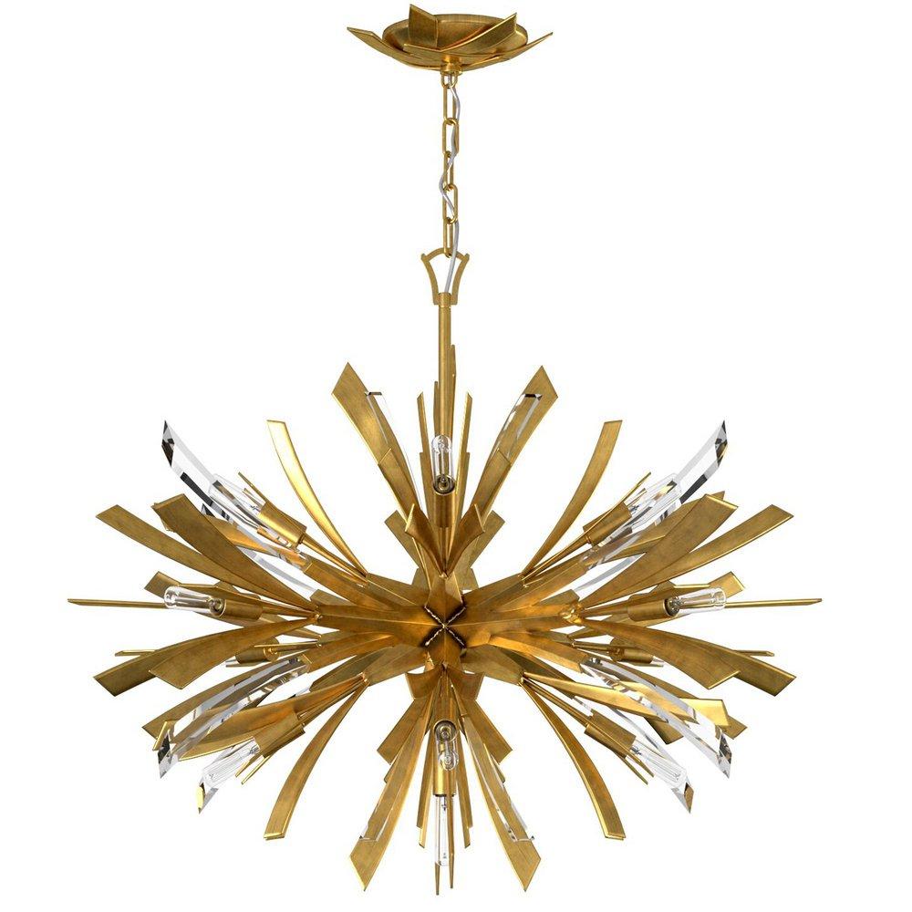 Fredrick Ramond Burnished Gold 60W 13-Light Chandelier 