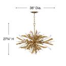 Fredrick Ramond Burnished Gold 60W 13-Light Chandelier 