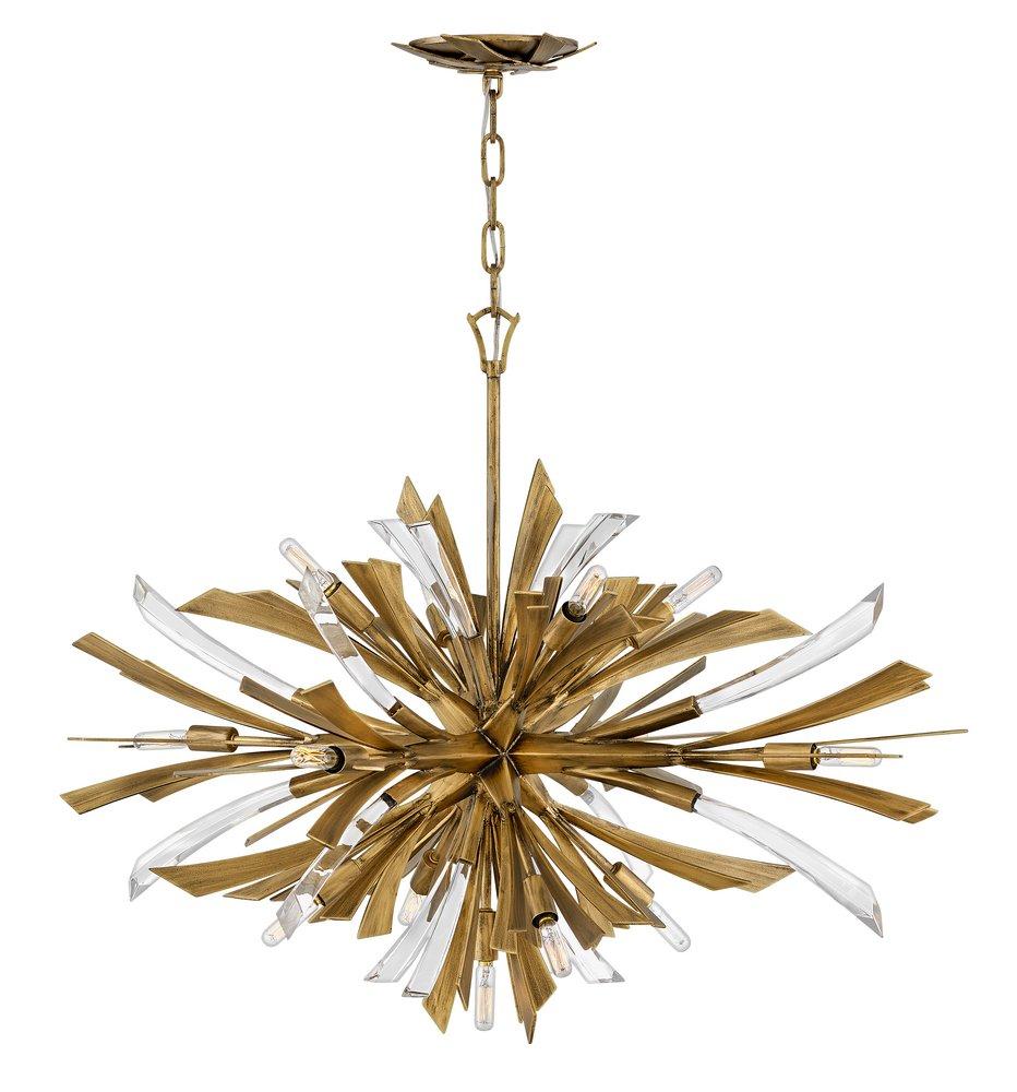 Fredrick Ramond Burnished Gold 60W 13-Light Chandelier 