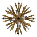 Fredrick Ramond Burnished Gold 60W 9-Light Semi-Flush Mount Ceiling Fixture 