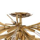 Fredrick Ramond Burnished Gold 60W 9-Light Semi-Flush Mount Ceiling Fixture 