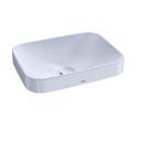 14-15/16 in. Vessel Mount Rectangular Vitreous China Bathroom Sink in Cotton