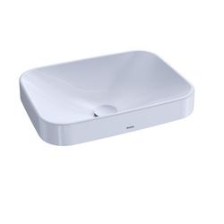 14-15/16 in. Vessel Mount Rectangular Vitreous China Bathroom Sink in Cotton