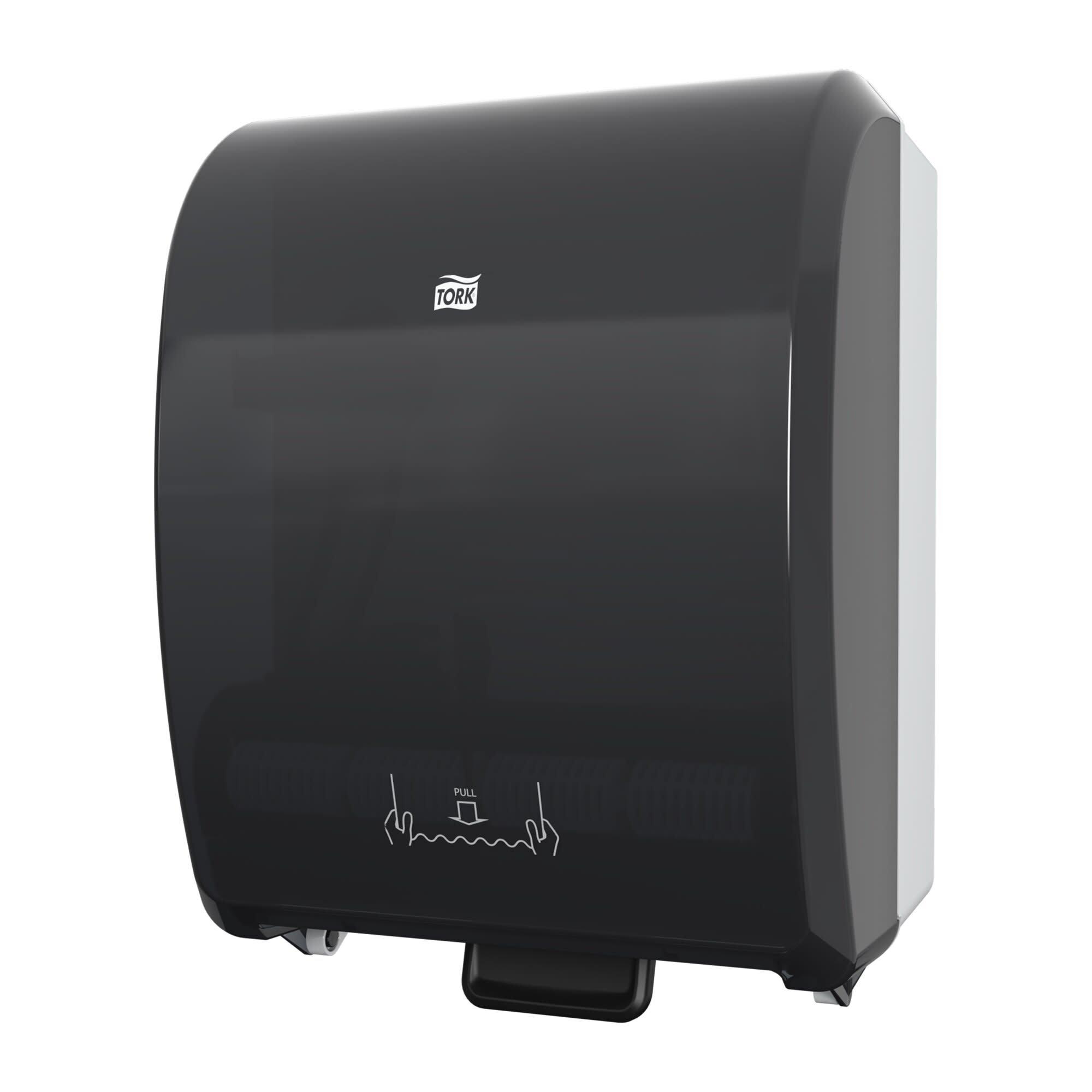 Tork Black Plastic Mechanical Hand Towel Roll Dispenser 