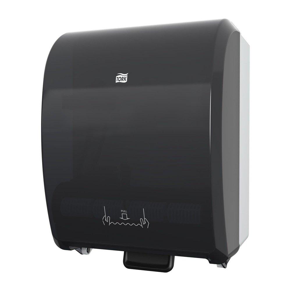 Tork Black Mechanical 8 in. Paper Hand Towel Roll Dispenser, H80 System 