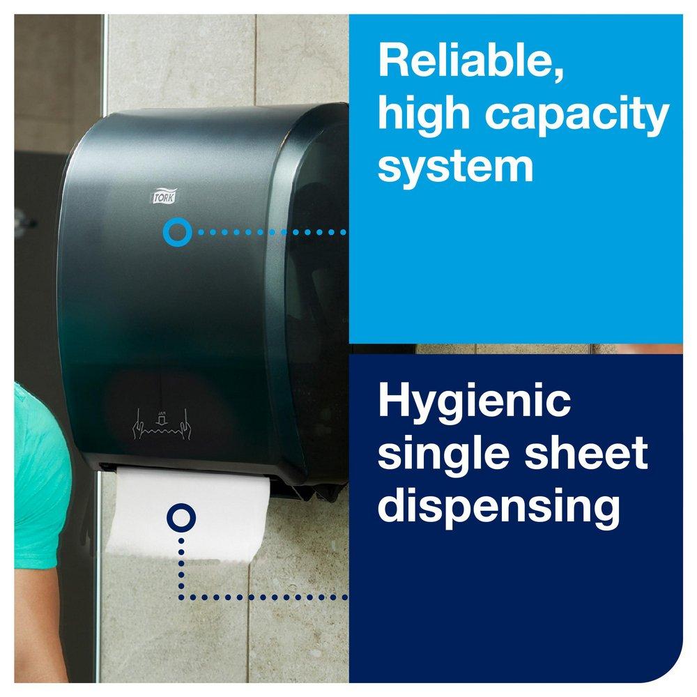 Tork Black Mechanical 8 in. Paper Hand Towel Roll Dispenser, H80 System 