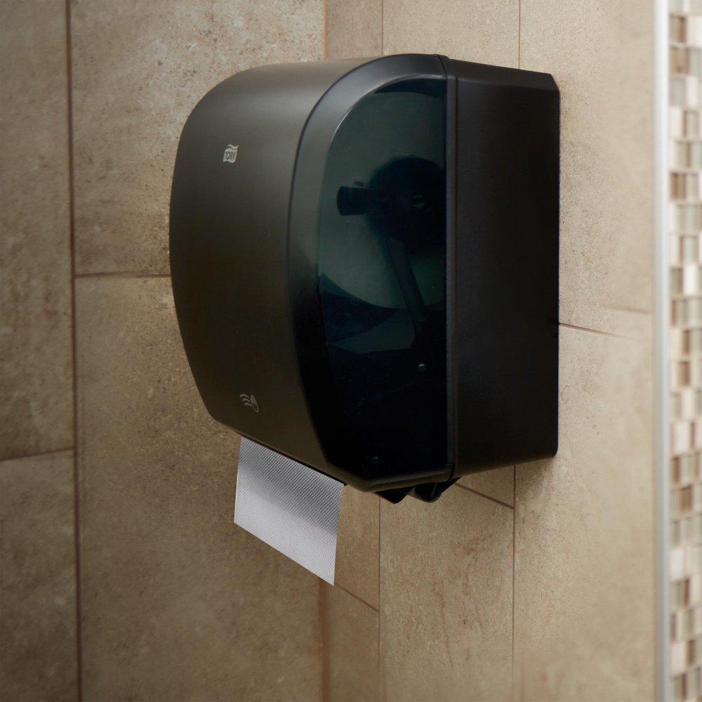 Tork Black Mechanical 8 in. Paper Hand Towel Roll Dispenser, H80 System 