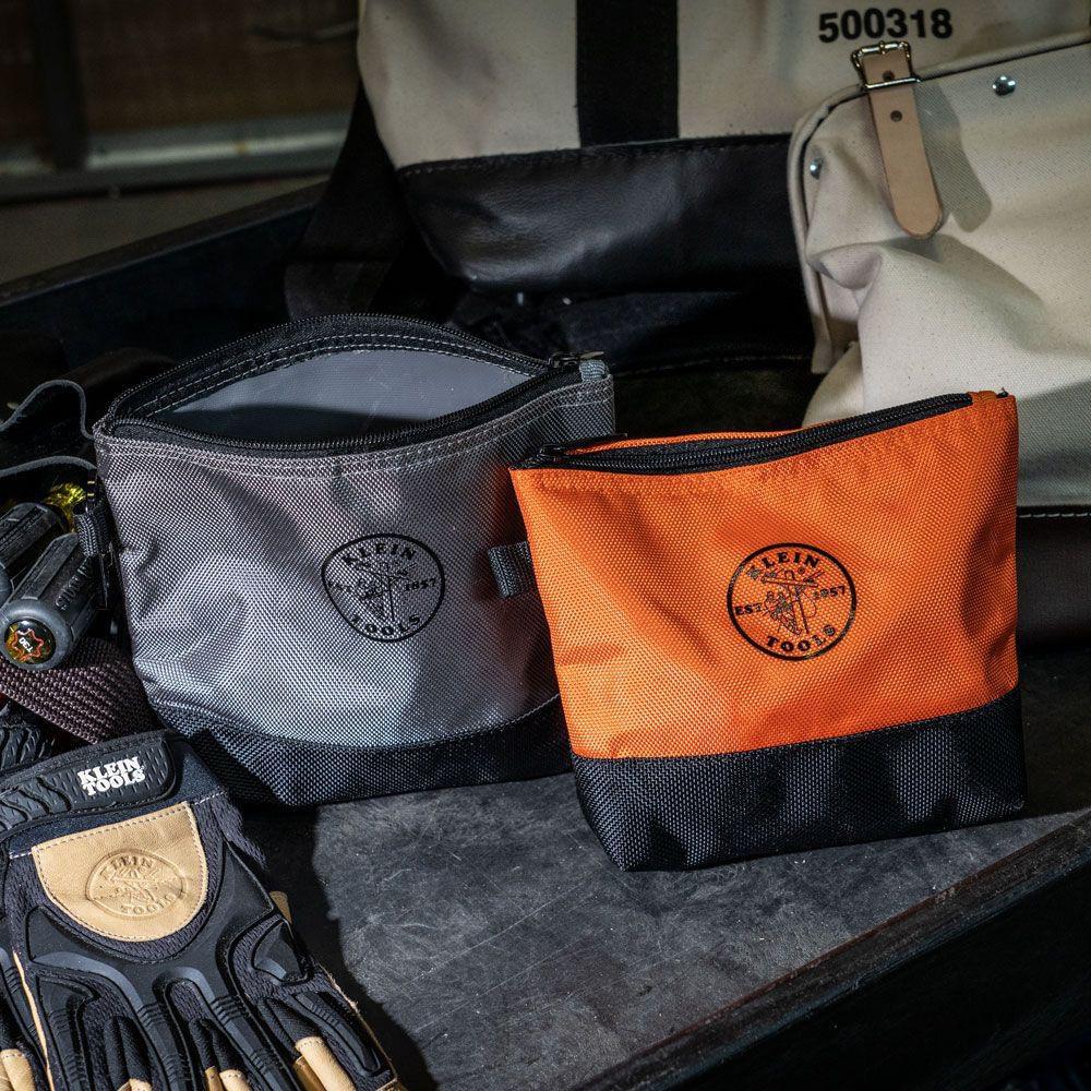 Orange STAND-UP ZIPPER BAGS, 2 PK 