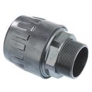 Parker Hannifin OD Tube x MNPT Brass Connector with NBR Nut 