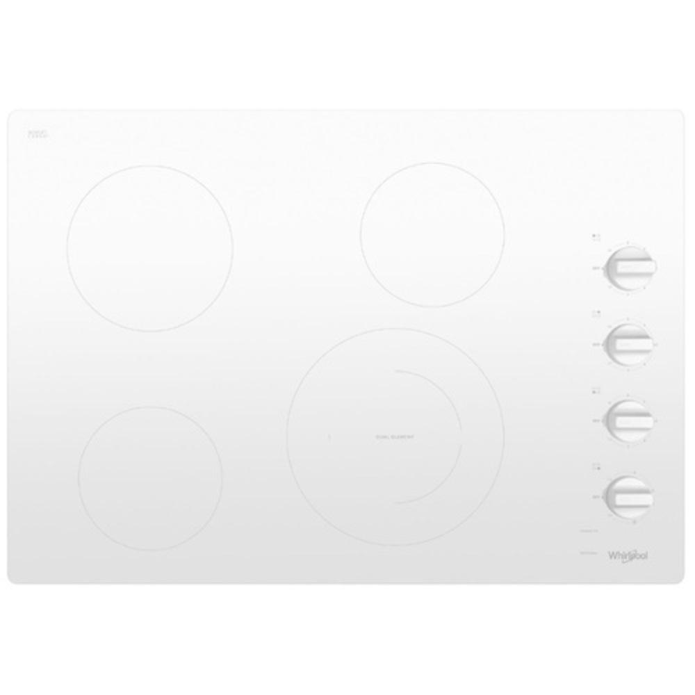 Whirlpool White 4 Burner Radiant Cooktop 