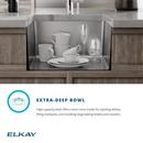 Elkay Polished Satin 18-1/2 x 18-1/2 in. No Hole Stainless Steel Single Bowl Undermount Kitchen Sink 