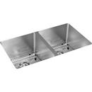 30-3/4 x 18-1/2 in. No Hole Stainless Steel Double Bowl Undermount Kitchen Sink in Polished Satin