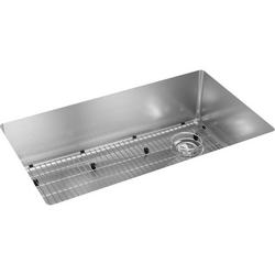 31-1/2 in. Undermount Stainless Steel Single Bowl Kitchen Sink in Polished Satin