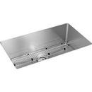 32-1/2 in. Undermount Stainless Steel Single Bowl Kitchen Sink in Polished Satin