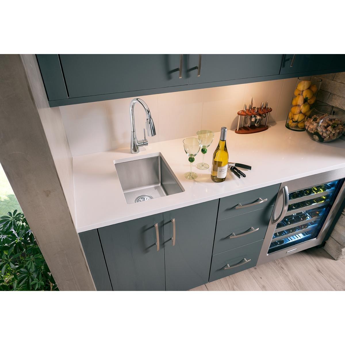 Elkay Polished Satin 13-1/2 x 18-1/2 in. Undermount Stainless Steel Bar Sink 