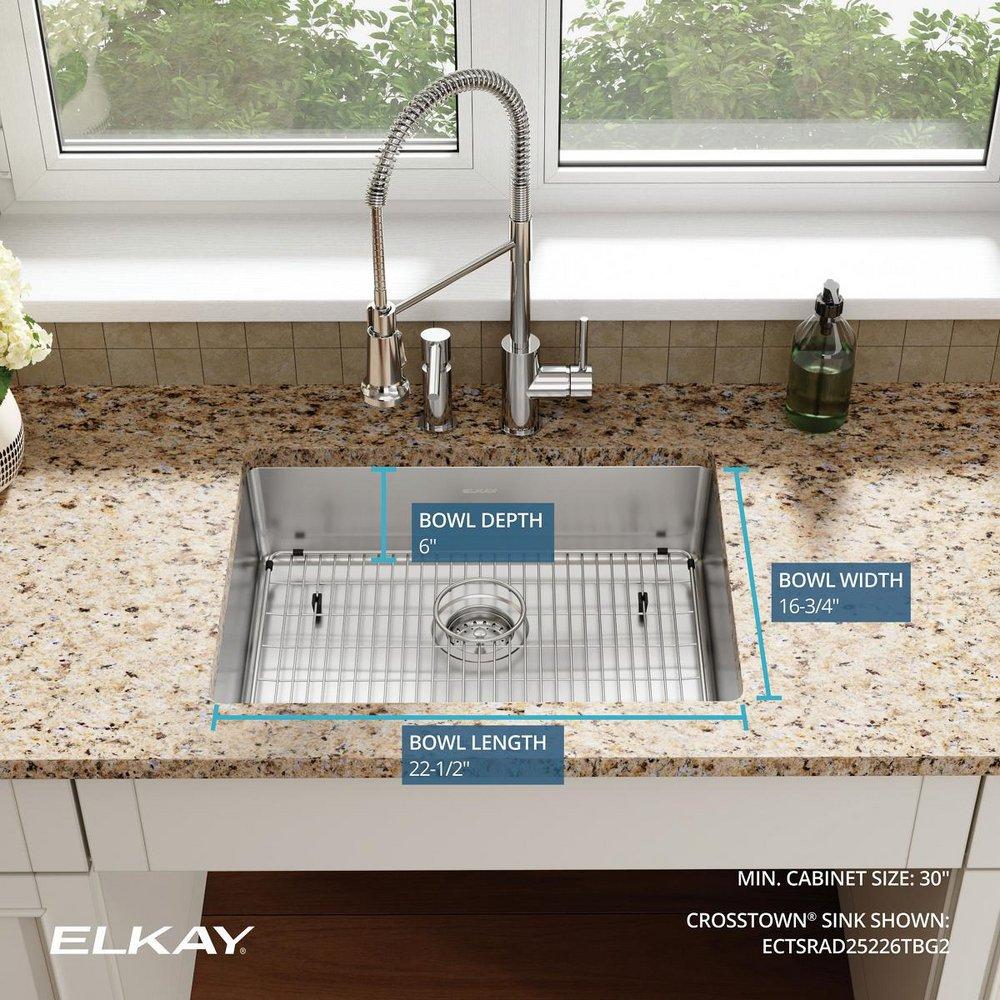 Elkay Polished Satin 25 x 22 in. Stainless Steel Single Bowl Dual Mount Kitchen Sink in Polished Satin 