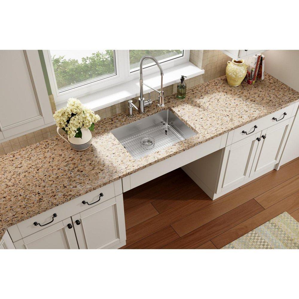 Elkay Polished Satin 25 x 22 in. Stainless Steel Single Bowl Dual Mount Kitchen Sink in Polished Satin 