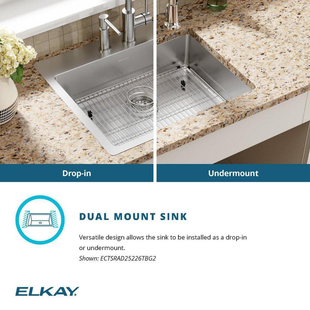Elkay Polished Satin 25 x 22 in. Stainless Steel Single Bowl Dual Mount Kitchen Sink in Polished Satin 