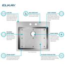 Elkay Polished Satin 25 x 22 in. Stainless Steel Single Bowl Dual Mount Kitchen Sink in Polished Satin 