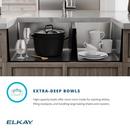 Elkay Polished Satin 31-1/2 x 18-1/2 in. No Hole Stainless Steel Double Bowl Undermount Kitchen Sink 