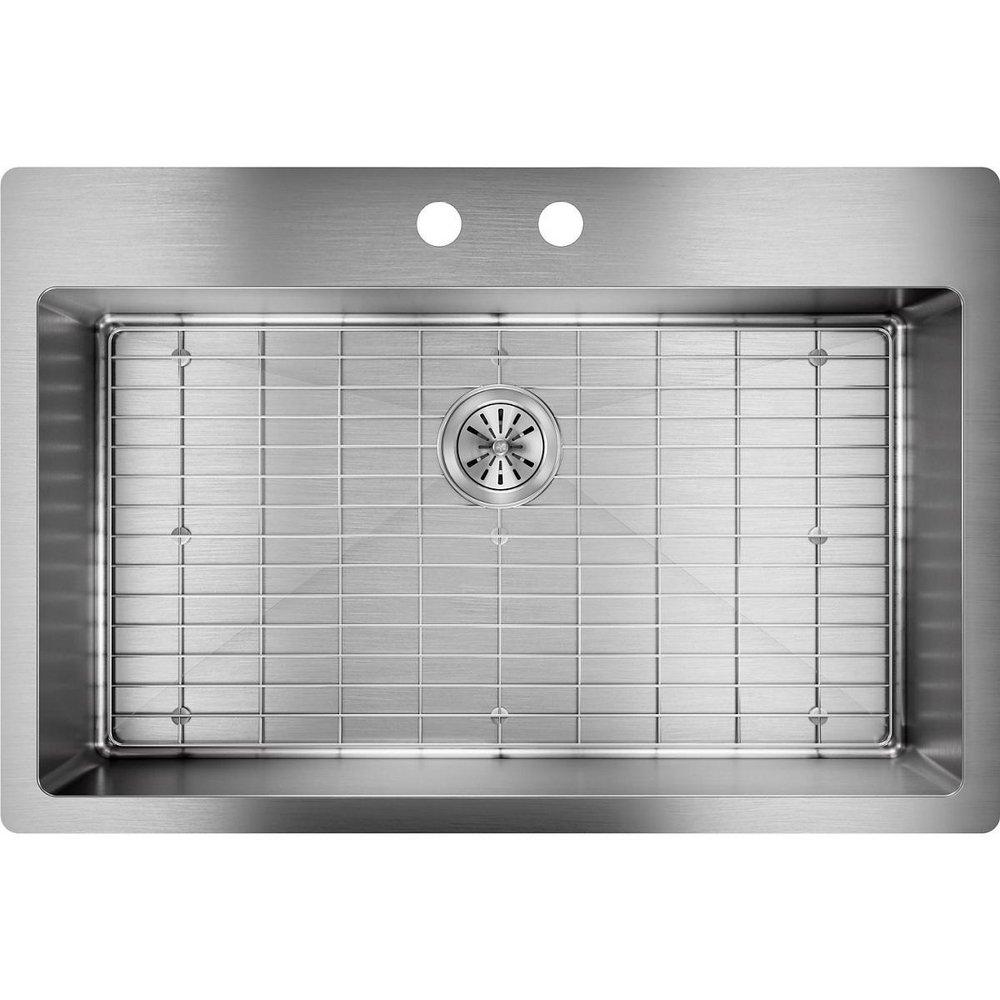 Elkay Polished Satin 33 x 22 in. Stainless Steel Single Bowl Dual Mount Kitchen Sink in Polished Satin 