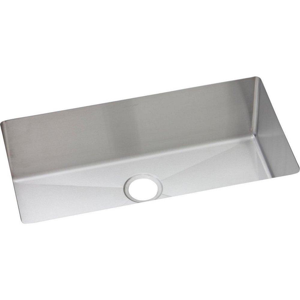 Elkay Polished Satin 32-1/2 x 18 in. No Hole Stainless Steel Single Bowl Undermount Kitchen Sink 